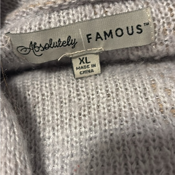 Absolutely Famous Tan and Cream Checkered Cardigan - Picture 2 of 3